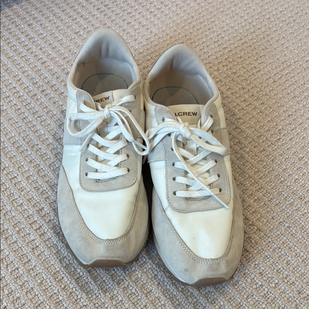 J.Crew Classic Cream and Tan Sneakers